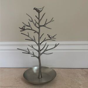 Vintage Silver Bird Jewelry Tree